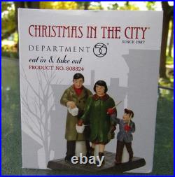 2010 Departmdent 56 Christmas In The City #808824 EAT IN & TAKE OUT Unused Rare