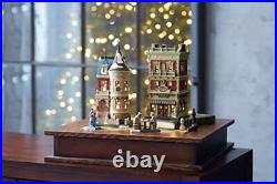 Christmas in The City Village Uptown Chess Club Lit Building, 8.7 Inch, Multi