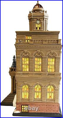 Christmas in the City Hall Lit Building, 11.02 Inch, Multicolor