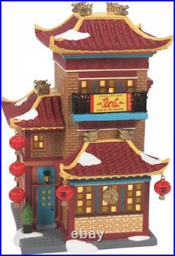 Christmas in the City Village Collection Lunar New Year Dragon Tea House Lit Bui