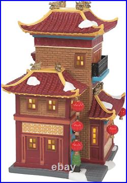 Christmas in the City Village Collection Lunar New Year Dragon Tea House Lit Bui