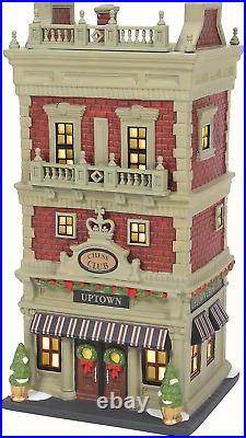 Christmas in the City Village Uptown Chess Club Lit Building, 8.7 Inch, Multicol