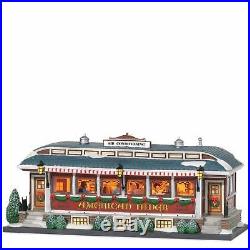Classic Electric Christmas in the City American Diner Ceramic Retro Building