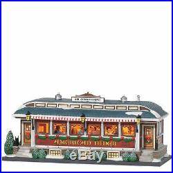 Classic Electric Christmas in the City American Diner Ceramic Retro Building