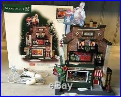 Coca-cola Department 56 Soda Fountain Christmas In The City Series 59221 As Is