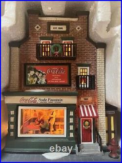DEPARTMENT 56 Coca Cola Soda Fountain Christmas In The City Series