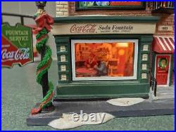 DEPARTMENT 56 Coca Cola Soda Fountain Christmas In The City Series #59221