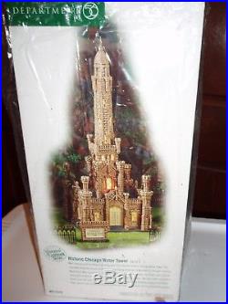 DEPT 56 CHRISTMAS IN THE CITY HISTORIC CHICAGO WATER TOWER NIB Read