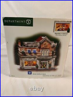 DEPT 56 CHRISTMAS IN THE CITY VILLAGE HENSLY CADILLAC AND BUICK Open Box 59235