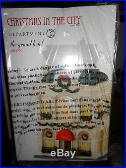 DEPT 56 CHRISTMAS IN THE CITY Village THE GRAND HOTEL NIB Read