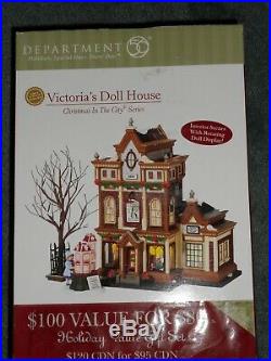 DEPT 56 CHRISTMAS IN THE CITY Village VICTORIA'S DOLL HOUSE NIB Still Sealed