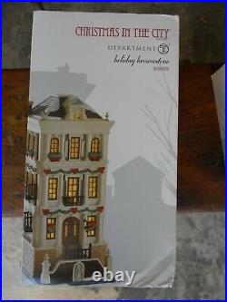DEPT 56 Christmas In The City HOLIDAY BROWNSTONE NIB