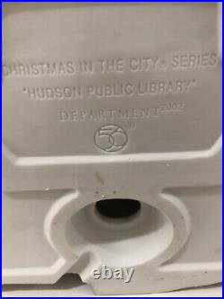DEPT 56 Christmas In The City HUDSON PUBLIC LIBRARY rare Building