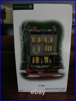 DEPT. 56 Christmas in the City! 21 CLUB! Brand New! Rare