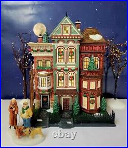 DEPT 56 Christmas in the City EAST VILLAGE ROW HOUSES! Complete, Excellent