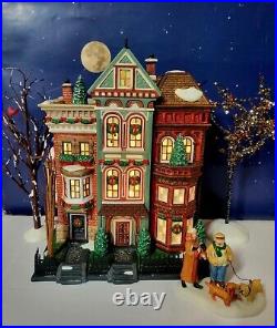 DEPT 56 Christmas in the City EAST VILLAGE ROW HOUSES! Complete, Excellent