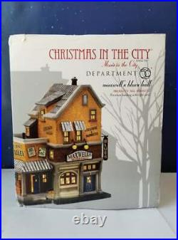 DEPT 56 Christmas in the City MAXWELL'S BLUES HALL! Juke Joint, Speakeasy, Music