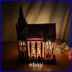 Department 56 All Saints Corner Church Christmas in the City Lighted House