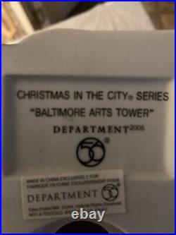 Department 56 Baltimore Arts Tower Christmas In The City Village
