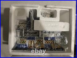 Department 56 Christmas In The City Blue Line Bus Depot Lighted Village 59210