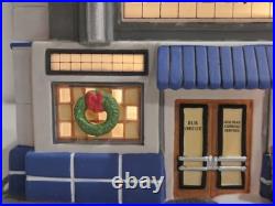 Department 56 Christmas In The City Blue Line Bus Depot Lighted Village 59210
