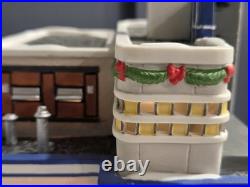 Department 56 Christmas In The City Blue Line Bus Depot Lighted Village 59210