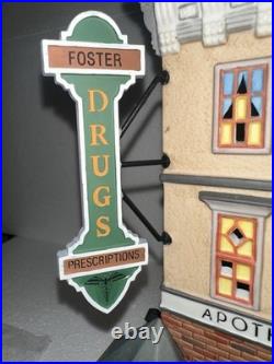 Department 56 Christmas In The City- Foster Pharmacy- Great Condition Department 56 Christmas In The City- Foster Pharmacy- Great Condition