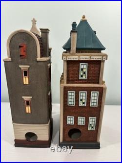 Department 56 Christmas In The City Lot Of 4 Buildings With Boxes