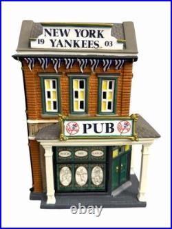 Department 56 Christmas In The City New York Yankees Pub MLB 59225 Rare New