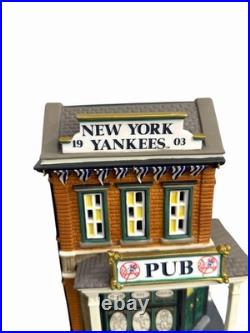 Department 56 Christmas In The City New York Yankees Pub MLB 59225 Rare New