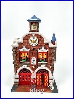 Department 56, Christmas In The City Series, 42nd St. Fire Company with Box