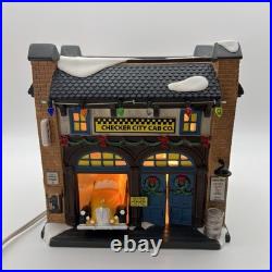Department 56 Christmas In The City Village Checker City Cab Co. #4044789 EUC