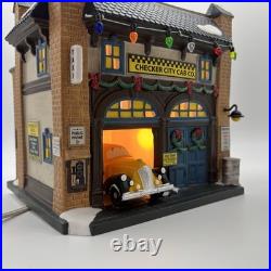 Department 56 Christmas In The City Village Checker City Cab Co. #4044789 EUC