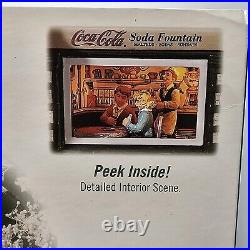 Department 56 Christmas In the City 2004 Coca-Cola Soda Fountain #59221