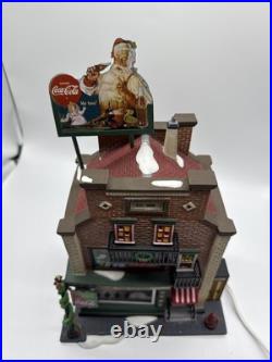 Department 56 Christmas In the City 2004 Retired Coca-Cola Soda Fountain #59221