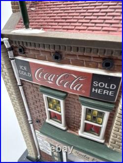 Department 56 Christmas In the City 2004 Retired Coca-Cola Soda Fountain #59221
