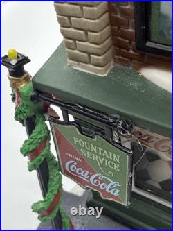 Department 56 Christmas In the City 2004 Retired Coca-Cola Soda Fountain #59221