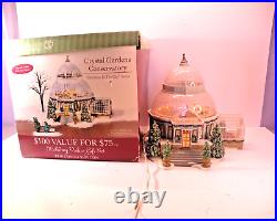 Department 56 Christmas in the City Crystal Gardens Conservatory Set Incomplete