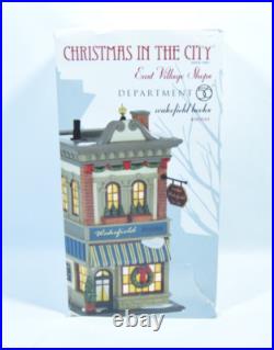 Department 56 Christmas in the City East Village Shops Wakefield books NEW RARE