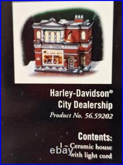 Department 56 Christmas in the City Harley-Davidson City Dealership Retired 2006