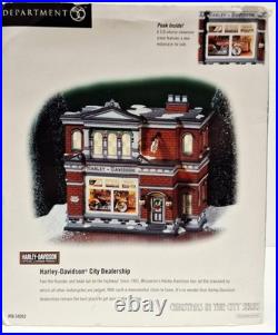 Department 56 Christmas in the City Harley-Davidson City Dealership Retired 2006