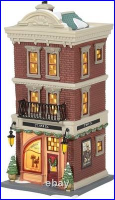 Department 56 Christmas in the City JT Hat Company Lit Building 6005381 NEW T