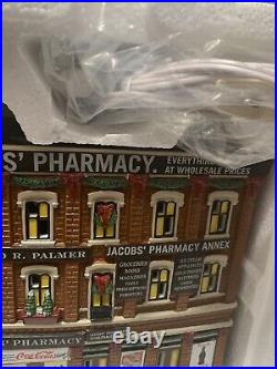 Department 56 Christmas in the City Jacobs' Pharmacy 2015 Retired HTF