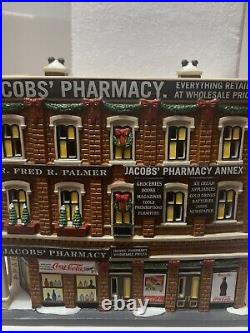 Department 56 Christmas in the City Jacobs' Pharmacy 2015 Retired HTF