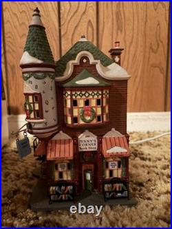 Department 56 Christmas in the City Jenny's Corner Book Shop Illuminated 2000