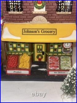 Department 56-Christmas in the City-Johnson's Grocery & Deli-withextras