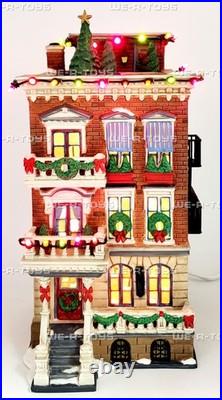 Department 56 Christmas in the City Parkside Holiday Brownstone Gift Set 58937