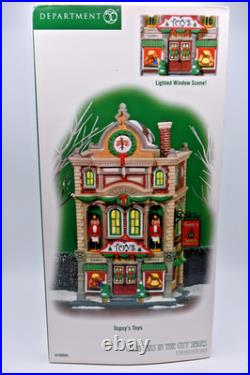 Department 56 Christmas in the City Topsy's Toys Lighted Building #799995 with Box Department 56 Christmas in the City Topsy's Toys Lighted Building #799995 with Box