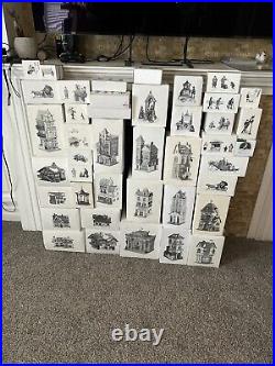 Department 56 Christmas in the City Village Huge Lot-23 Buildings 20+Box Figures