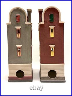 Department 56 Christmas in the city Brownstones on the Square 2 pc set NEW